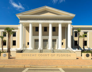 State Supreme Court building in Tallahassee, Florida.